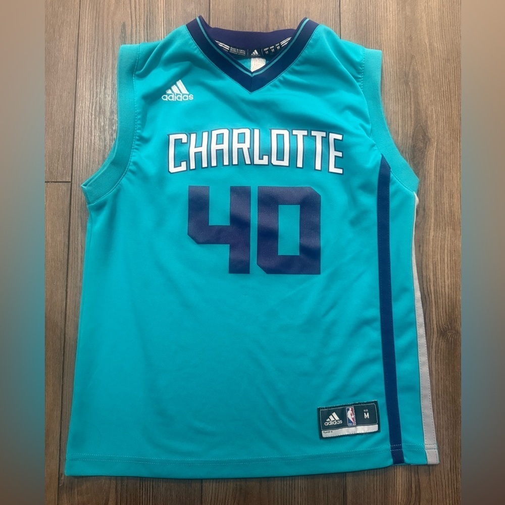 Adidas Charlotte Hornets Cody Zeller 40 Youth Basketball Jersey Teal Size Medium